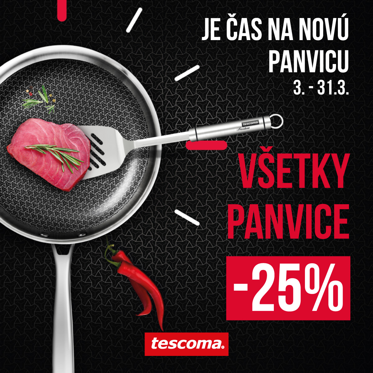 -25 % na všetky panvice TESCOMA