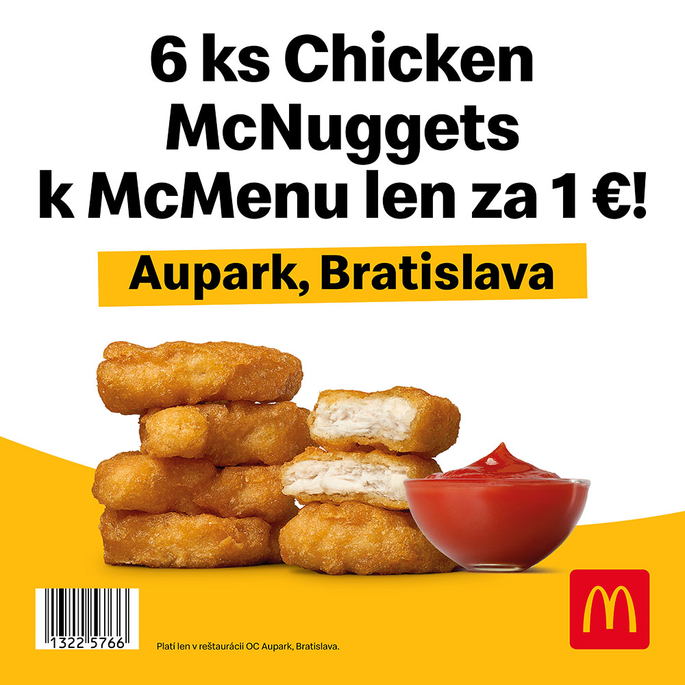 McDonald's McNuggets k McMenu za 1€