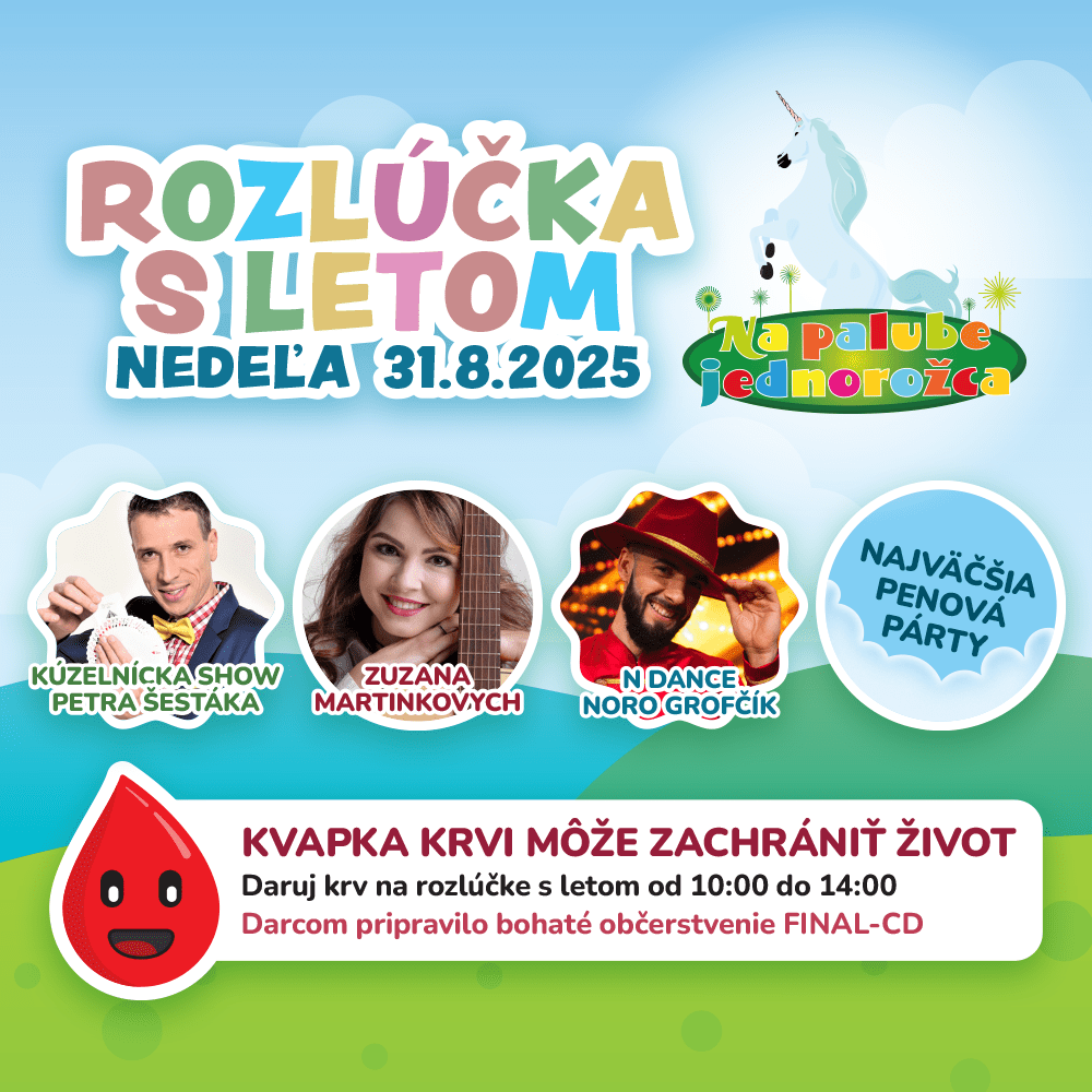 ROZLÚČKA S LETOM NEDEĽA 31. 8. 2025