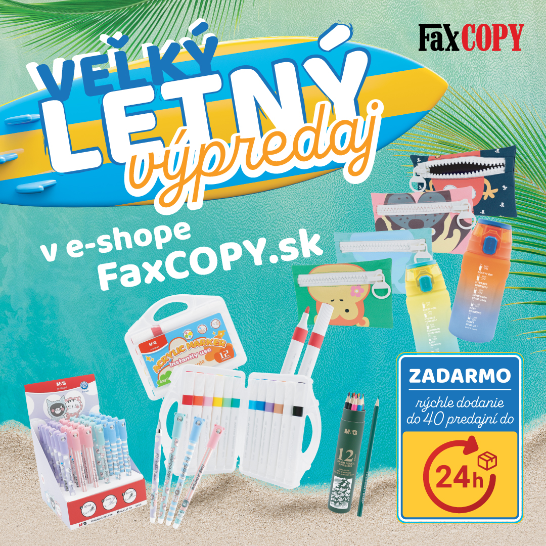 Veľký letný výpredaj v e-shope FaxCOPY.