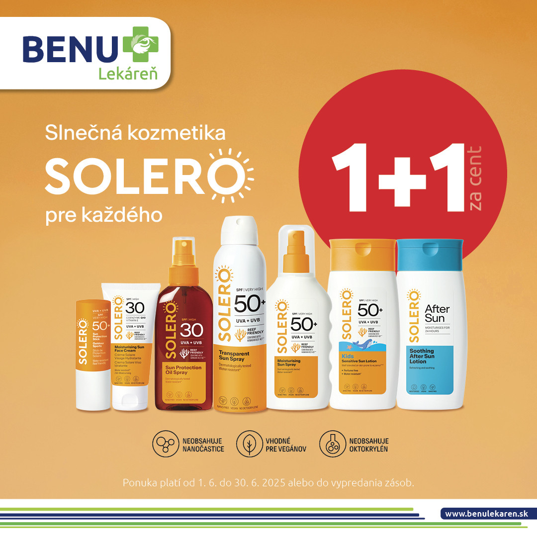 BENU Lekáreň & SOLERO 1+1 za cent