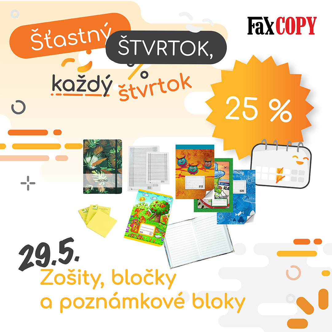 Šťastný štvrtok v predajniach FaxCOPY