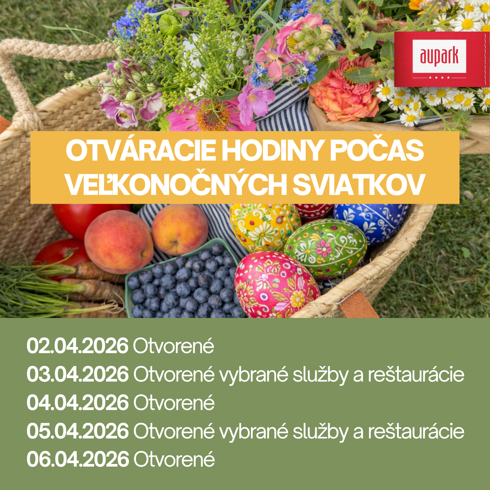 Veľká noc otváracie hodiny