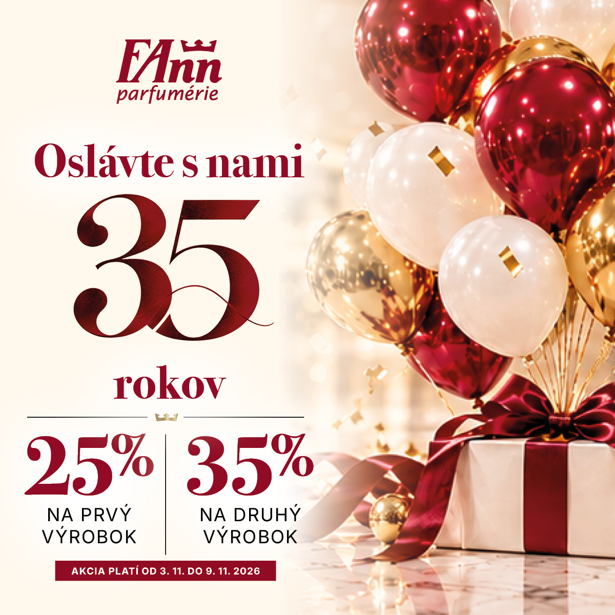 FAnn parfumérie oslavujú 35. narodeniny